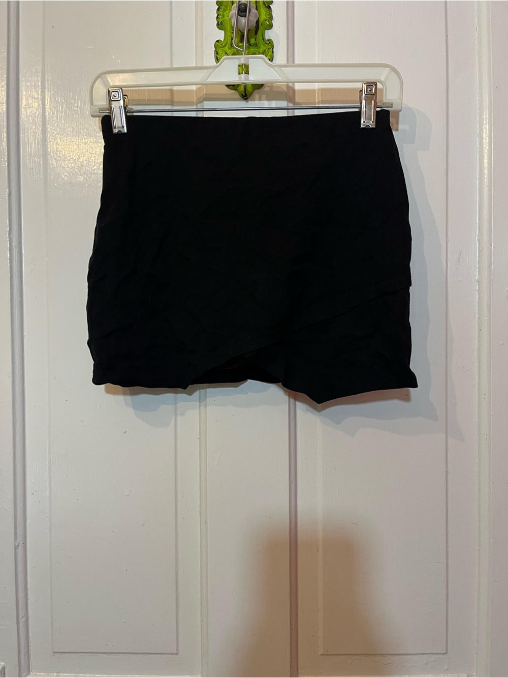 Black Women's Wrap Mini Skort - Classic Everyday Style